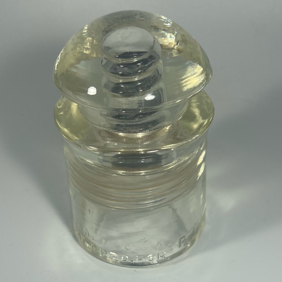 Pyrex Clear Glass Vintage Telephone Pole Electric Glass Insulator - Picture 2 of 4